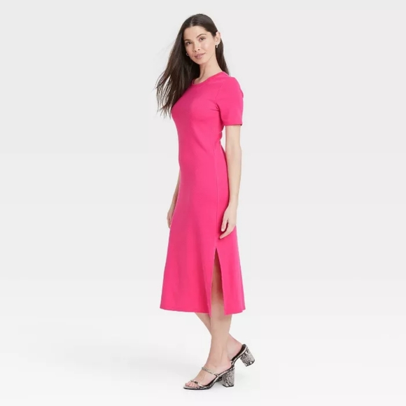a new day Dresses Short Sleeve Rib Knit Tshirt Dress Poshmark